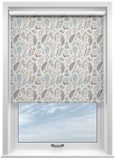 Folk Floral, Blue Skies - Roller Blind